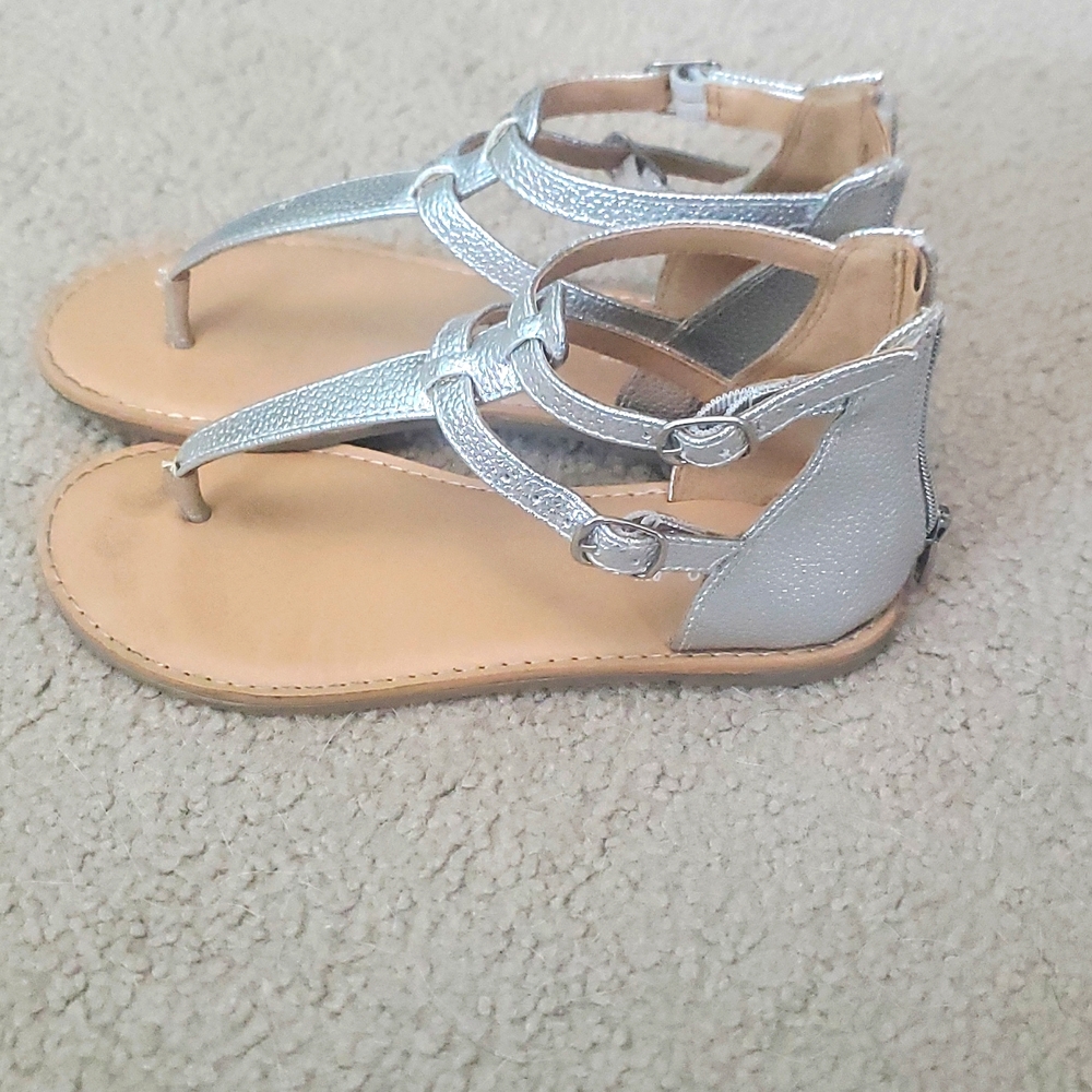 Girls Silver Sandals - 2